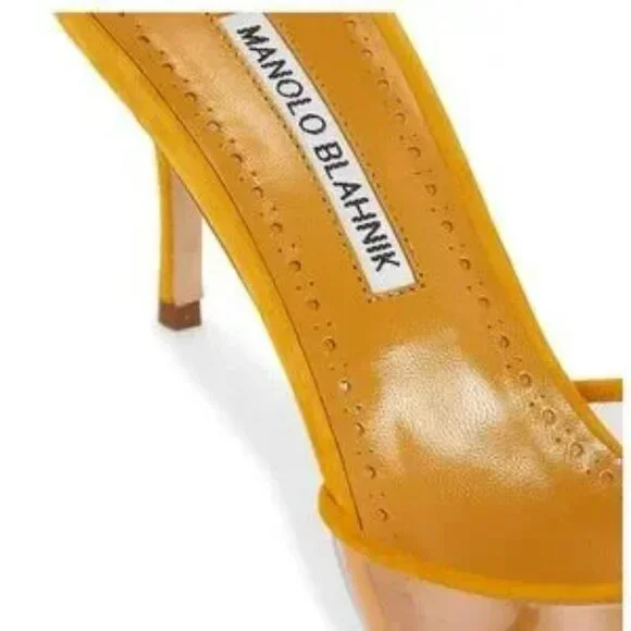 MANOLO BLAHNIK SUEDE MULES, SIZE 6 HAS ORIGINAL BOX & DUST BAG - Picture 7 of 7